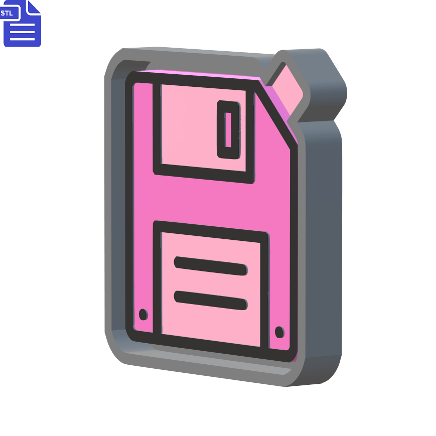 Floppy Disk Silicone Mold Housing STL File - The Crafts and Glitter Shop