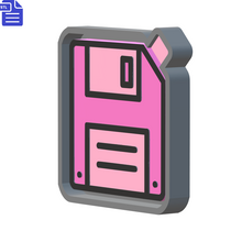 Load image into Gallery viewer, Floppy Disk Silicone Mold Housing STL File