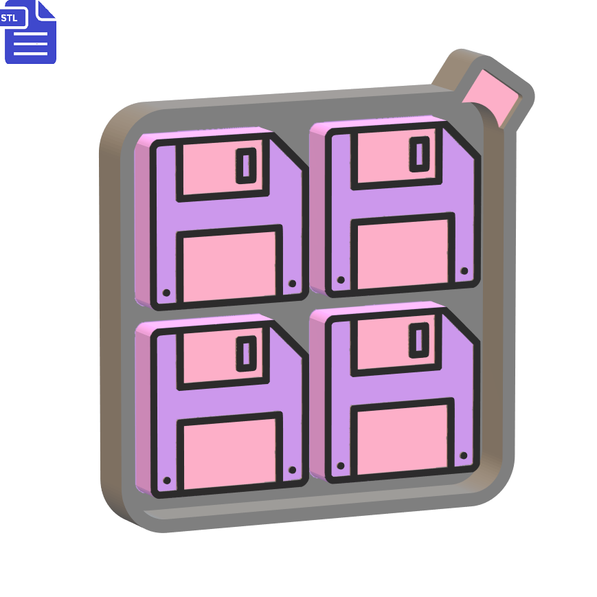 Floppy Disk Silicone Mold Housing STL File - The Crafts and Glitter Shop