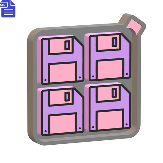 Floppy Disk Silicone Mold Housing STL File - The Crafts and Glitter Shop