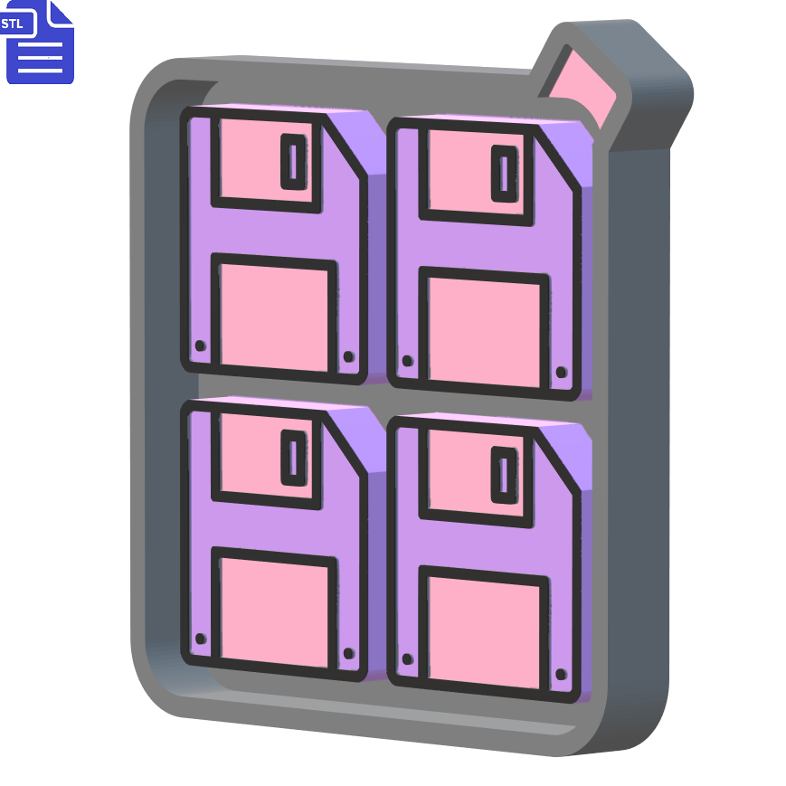 Floppy Disk Silicone Mold Housing STL File - The Crafts and Glitter Shop