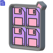 Load image into Gallery viewer, Floppy Disk Silicone Mold Housing STL File