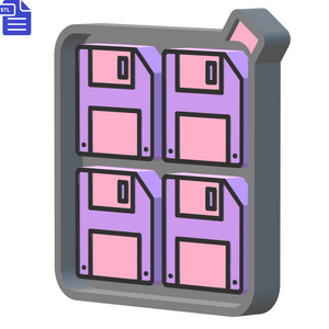 Floppy Disk Silicone Mold Housing STL File