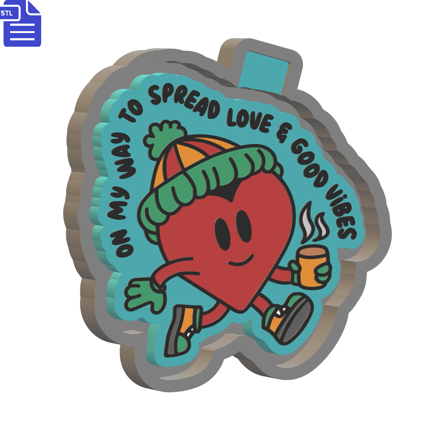 Spread Love Silicone Mold Housing STL File - The Crafts and Glitter Shop