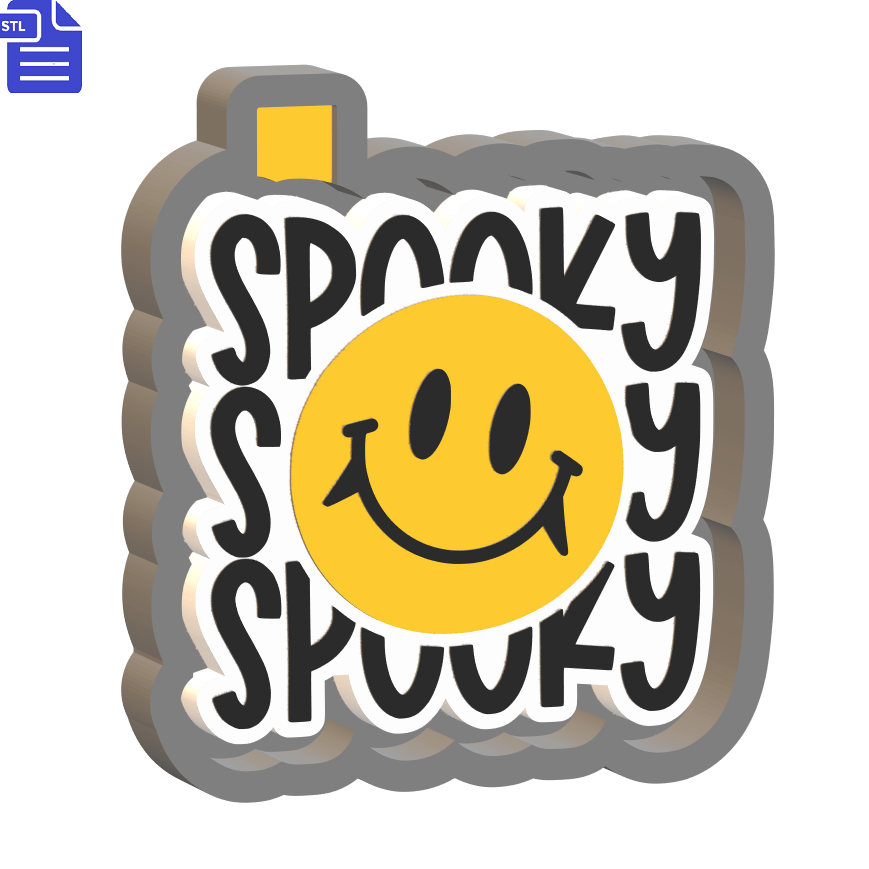 Spooky Smiley Silicone Mold Housing STL File