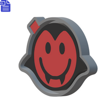 Load image into Gallery viewer, Vampire Smiley Silicone Mold Housing STL File