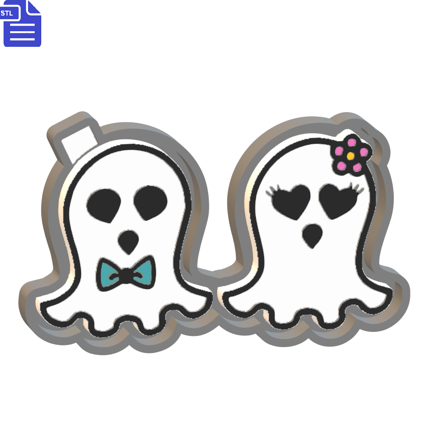 Boy & Girl Ghost Set Silicone Mold Housing STL File - The Crafts and Glitter Shop