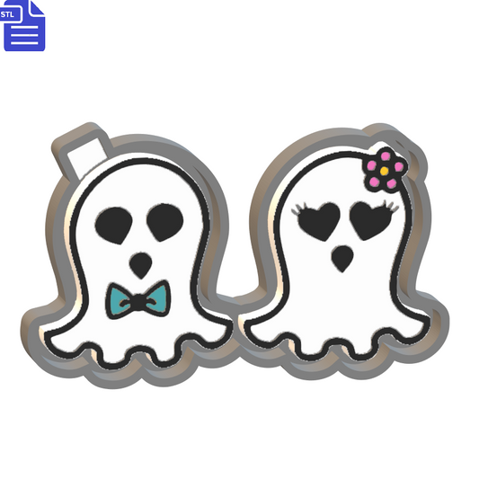 Boy & Girl Ghost Set Silicone Mold Housing STL File - The Crafts and Glitter Shop