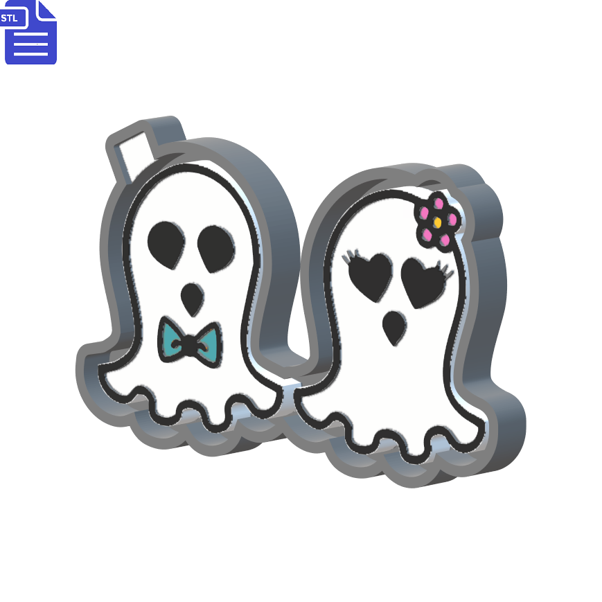 Boy & Girl Ghost Set Silicone Mold Housing STL File - The Crafts and Glitter Shop