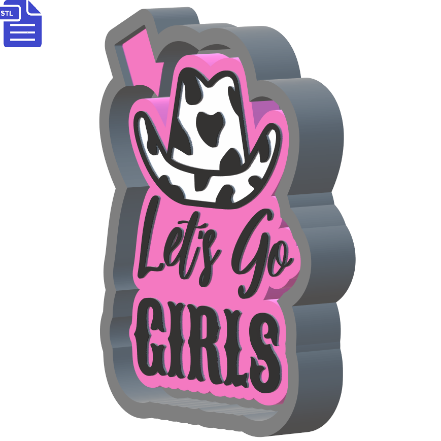 Cow Girls Silicone Mold Housing STL File - The Crafts and Glitter Shop