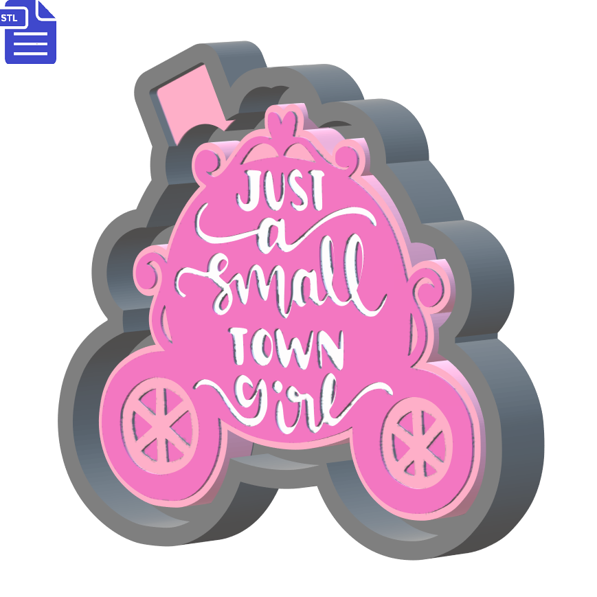 Small Town Girl Silicone Mold Housing STL File - The Crafts and Glitter Shop