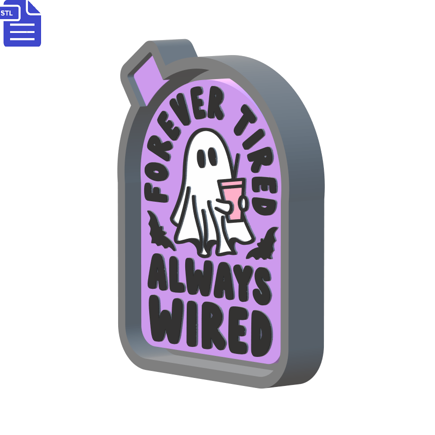 Forever Tired Silicone Mold Housing STL File - The Crafts and Glitter Shop