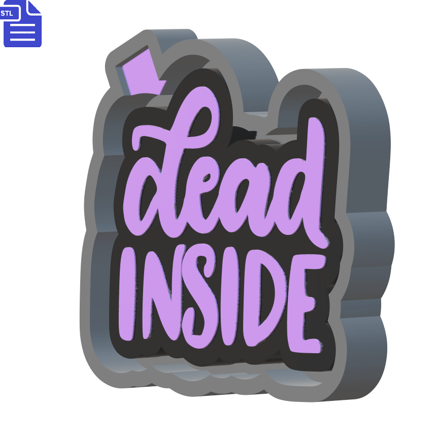 Dead Inside Silicone Mold Housing STL File - The Crafts and Glitter Shop