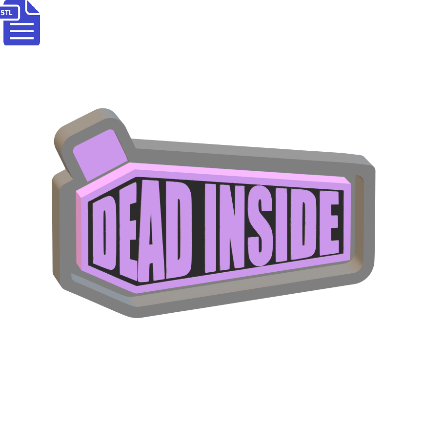 Dead Inside Silicone Mold Housing STL File - The Crafts and Glitter Shop