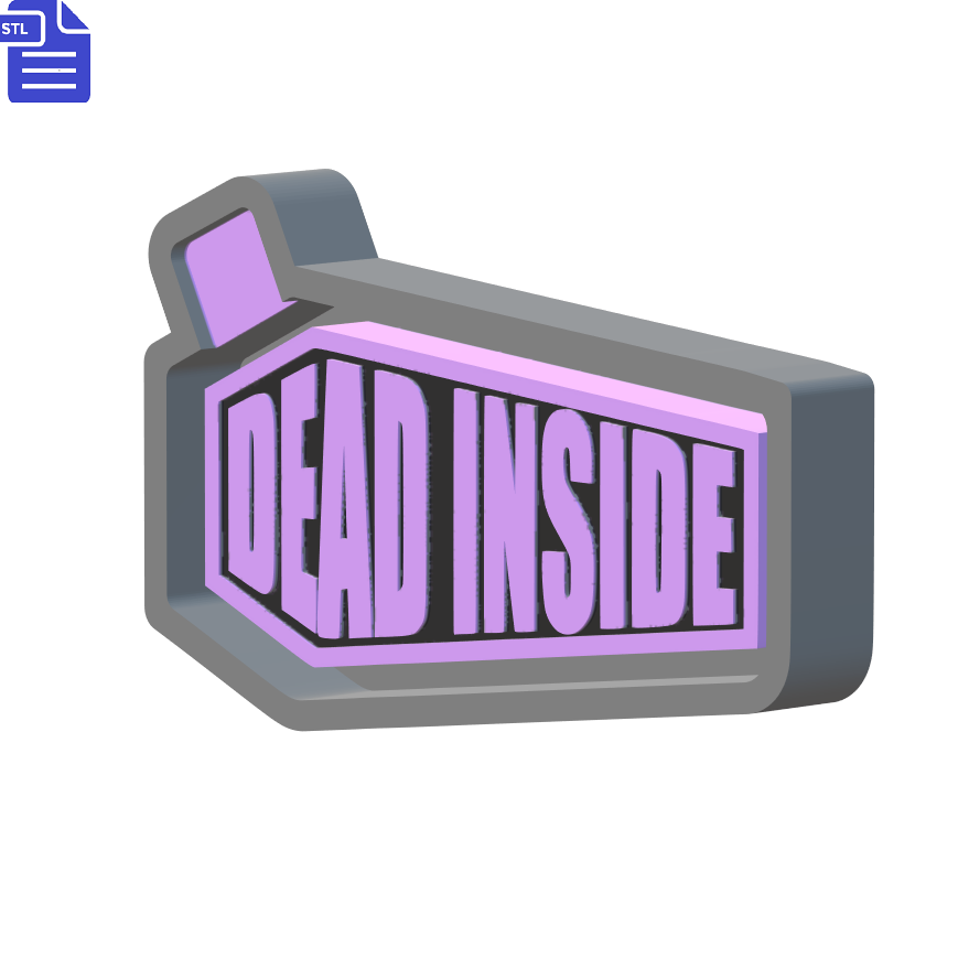 Dead Inside Silicone Mold Housing STL File - The Crafts and Glitter Shop