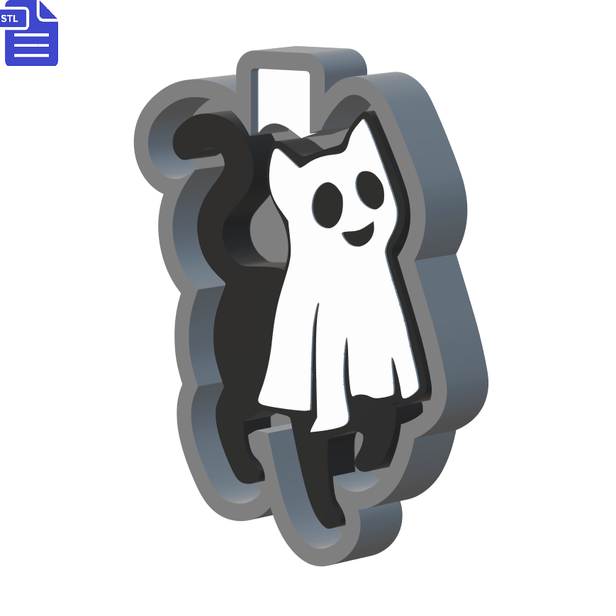 Ghost Cat Silicone Mold Housing STL File - The Crafts and Glitter Shop