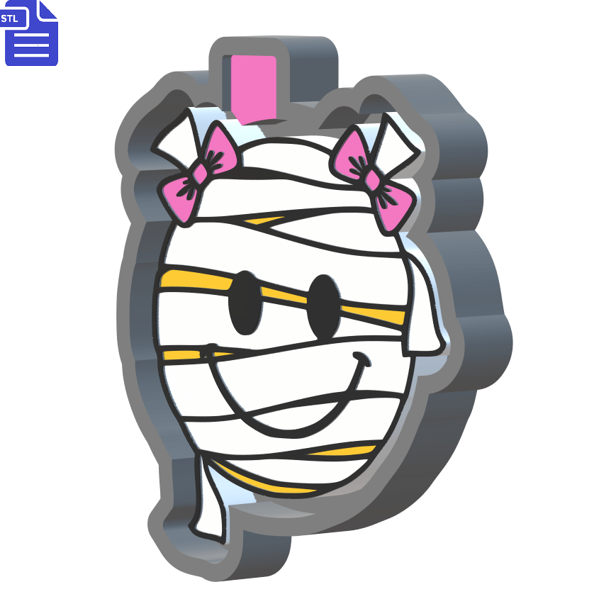 Girl Mummy Smiley Silicone Mold Housing STL File - The Crafts and Glitter Shop