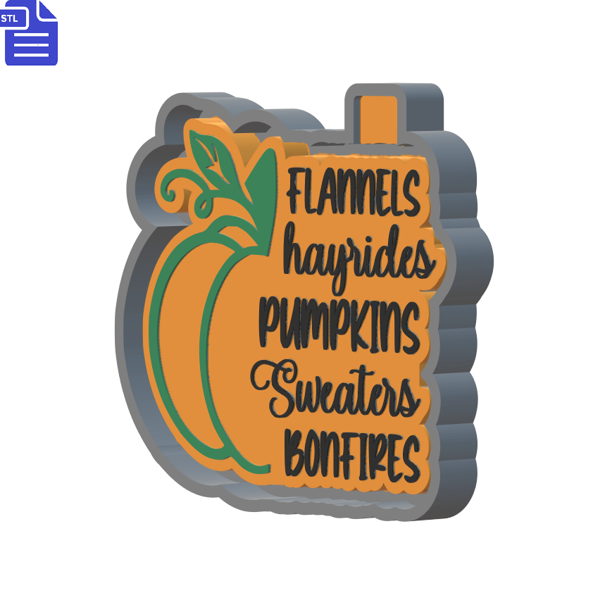 Fall Silicone Mold Housing STL File - The Crafts and Glitter Shop