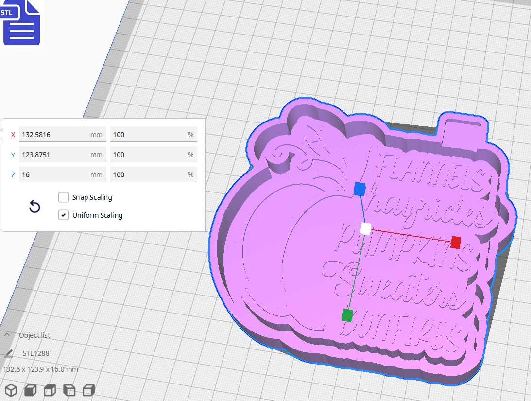 Fall Silicone Mold Housing STL File - The Crafts and Glitter Shop