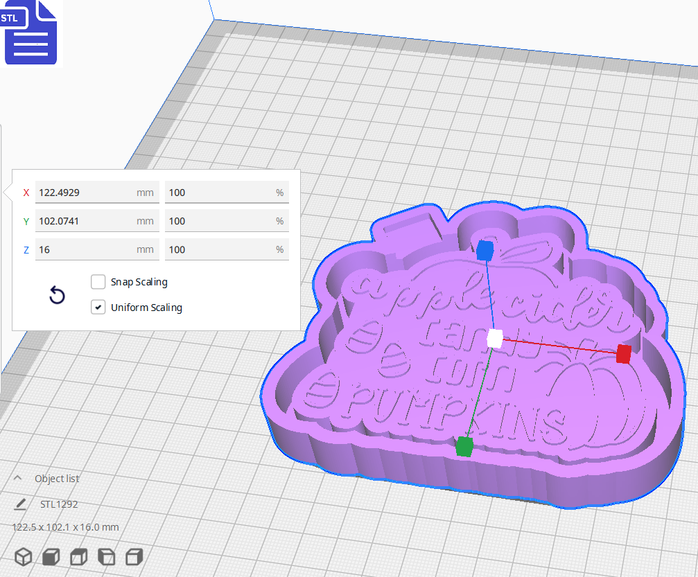 Autumn Fall Silicone Mold Housing STL File - The Crafts and Glitter Shop