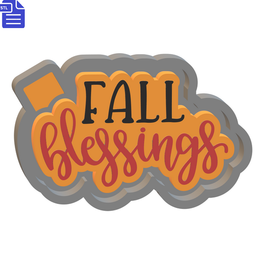 Fall Blessings Silicone Mold Housing STL File - The Crafts and Glitter Shop