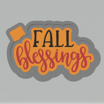 Fall Blessings Silicone Mold Housing STL File - The Crafts and Glitter Shop