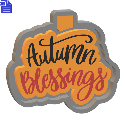 Autumn Blessings Silicone Mold Housing STL File - The Crafts and Glitter Shop