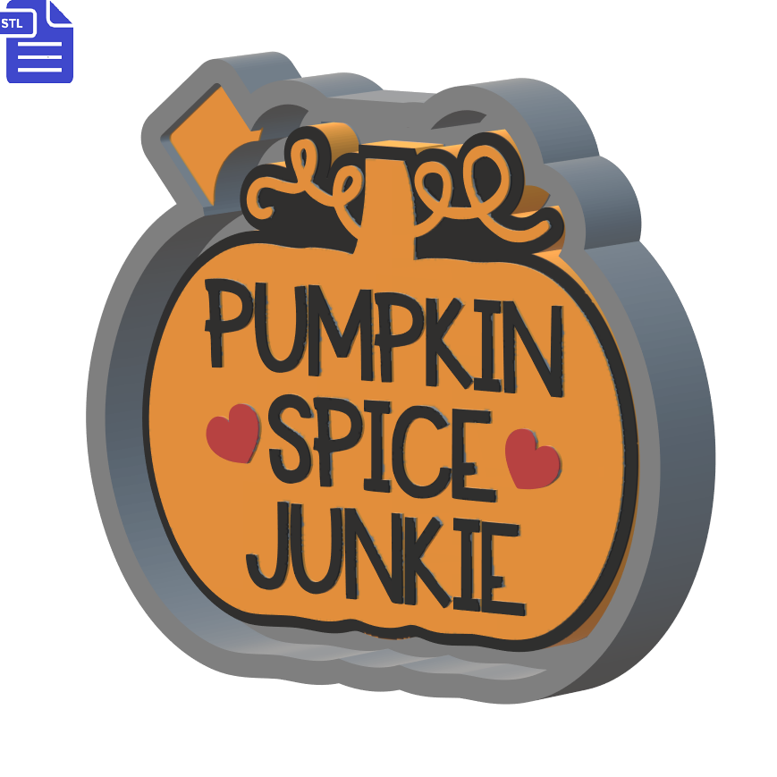 Pumpkin Spice Junkie Silicone Mold Housing STL File - The Crafts and Glitter Shop