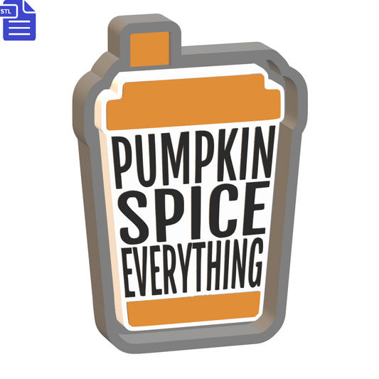 Pumpkin Spice Everything Silicone Mold Housing STL File - The Crafts and Glitter Shop