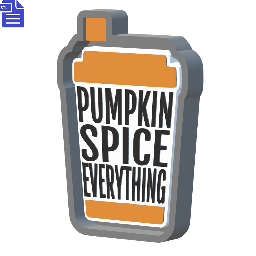 Pumpkin Spice Everything Silicone Mold Housing STL File - The Crafts and Glitter Shop