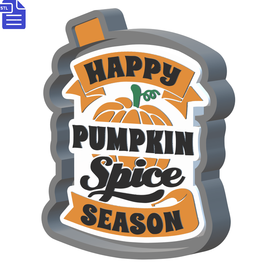 Pumpkin Spice Season Silicone Mold Housing STL File - The Crafts and Glitter Shop