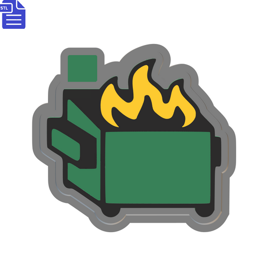 Dumpster Fire Silicone Mold Housing STL File - The Crafts and Glitter Shop