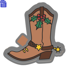 Load image into Gallery viewer, Festive Boots Silicone Mold Housing STL File