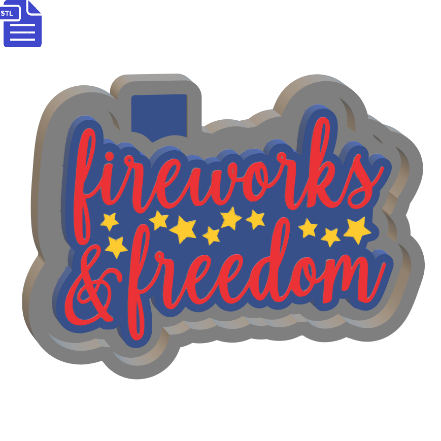 Fireworks & Freedom Silicone Mold Housing STL File