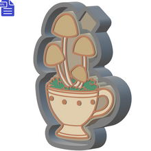 Load image into Gallery viewer, Mushroom Teacup Silicone Mold Housing STL File