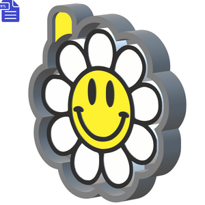 Flower Smiley Silicone Mold Housing STL File