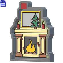 Load image into Gallery viewer, Christmas Fireplace Silicone Mold Housing STL File