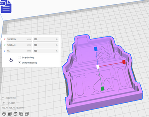 Christmas Fireplace Silicone Mold Housing STL File