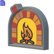 Load image into Gallery viewer, Fireplace Silicone Mold Housing STL File