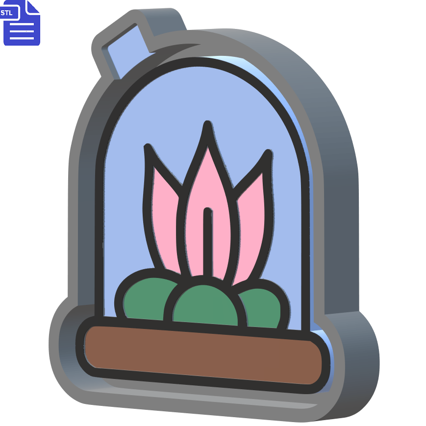 Terrarium Silicone Mold Housing STL File