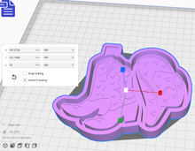 Load image into Gallery viewer, Cowgirl Boots &amp; Hat Silicone Mold Housing STL File