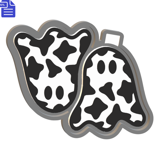 Ghost Cow Print Silicone Mold Housing STL File - The Crafts and Glitter Shop