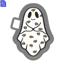 Load image into Gallery viewer, Candy Corn Ghost Silicone Mold Housing STL File