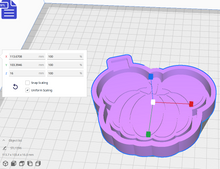 Load image into Gallery viewer, Pumpkin Mouse Ears Silicone Mold Housing STL File