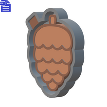 Load image into Gallery viewer, Pinecone Silicone Mold Housing STL File