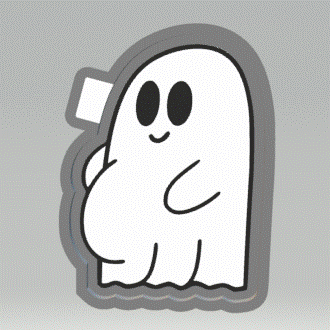 Pregnant Ghost Silicone Mold Housing STL File - The Crafts and Glitter Shop
