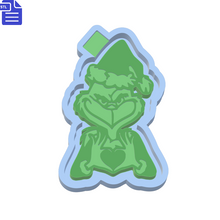 Load image into Gallery viewer, Grinch Silicone Mold Housing STL File