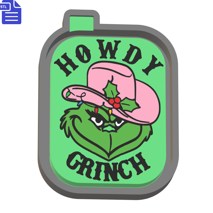 Howdy Grinch Silicone Mold Housing STL File