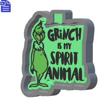 Load image into Gallery viewer, Grinch Spirit Animal Silicone Mold Housing STL File