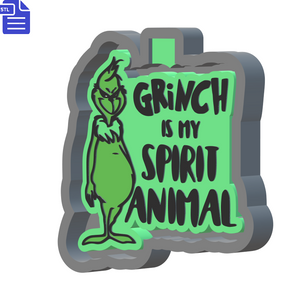 Grinch Spirit Animal Silicone Mold Housing STL File